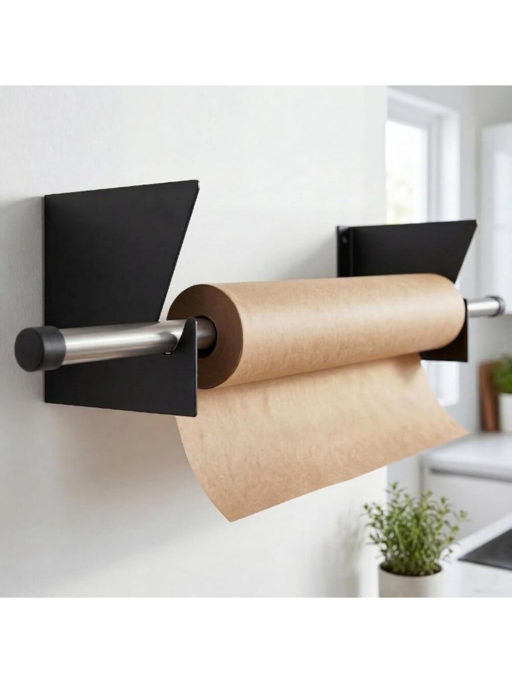 Adjustable Wall Mount Roll Rack Holder, 28-60 Inch, 100 LB Capacity